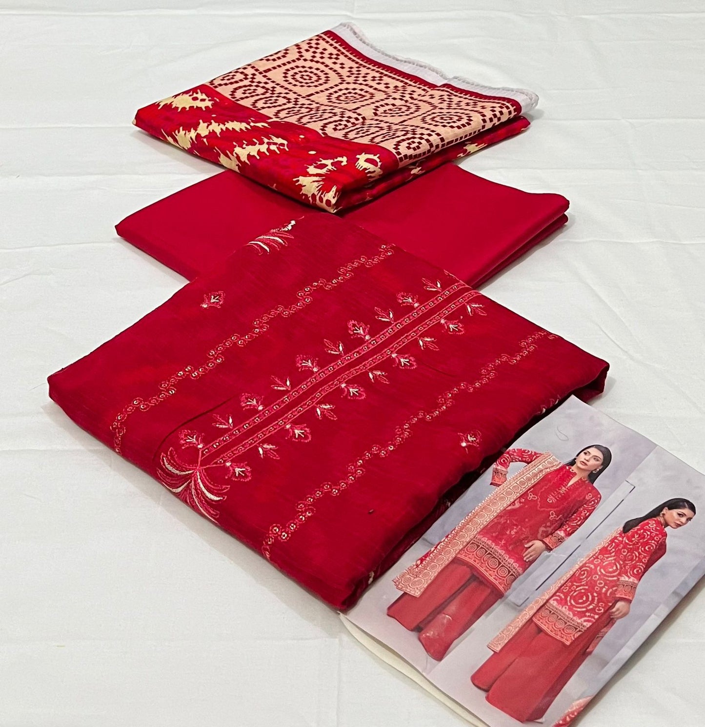 AZURA Original 3 Piece Embroidered Lenin Bana Dora Collection