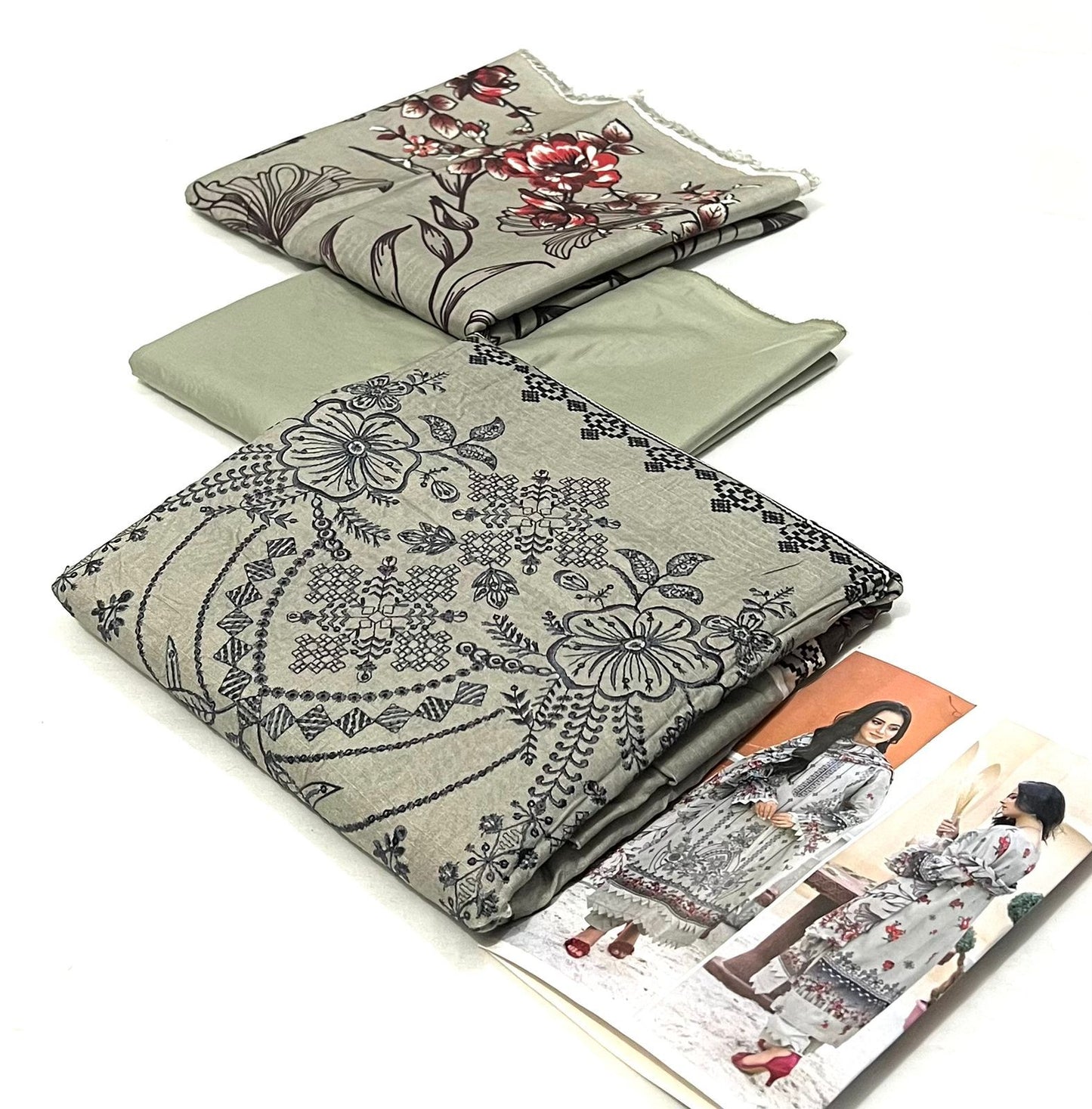 AZURA Original 3 Piece Embroidered Lenin Bana Dora Collection