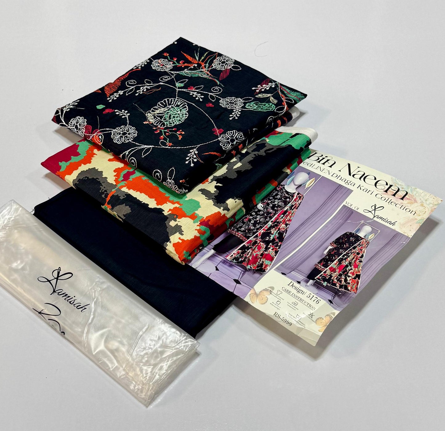 3 pc Embroidered Lenin doriya winter Collection - WA0014