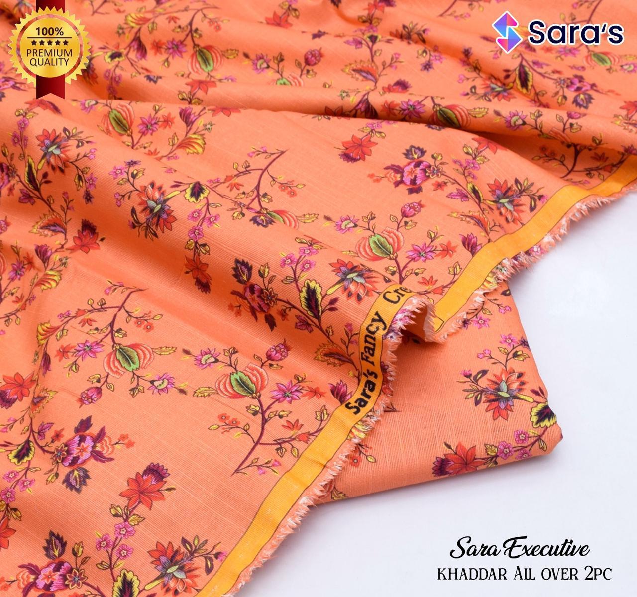 SARA's 💯 Original 2-Piece Khaddar| Digital Printed Shirt & Trouser SARA-WA0303