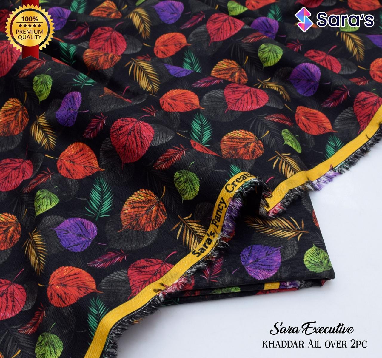 SARA's 💯 Original 2-Piece Khaddar| Digital Printed Shirt & Trouser SARA-WA0307