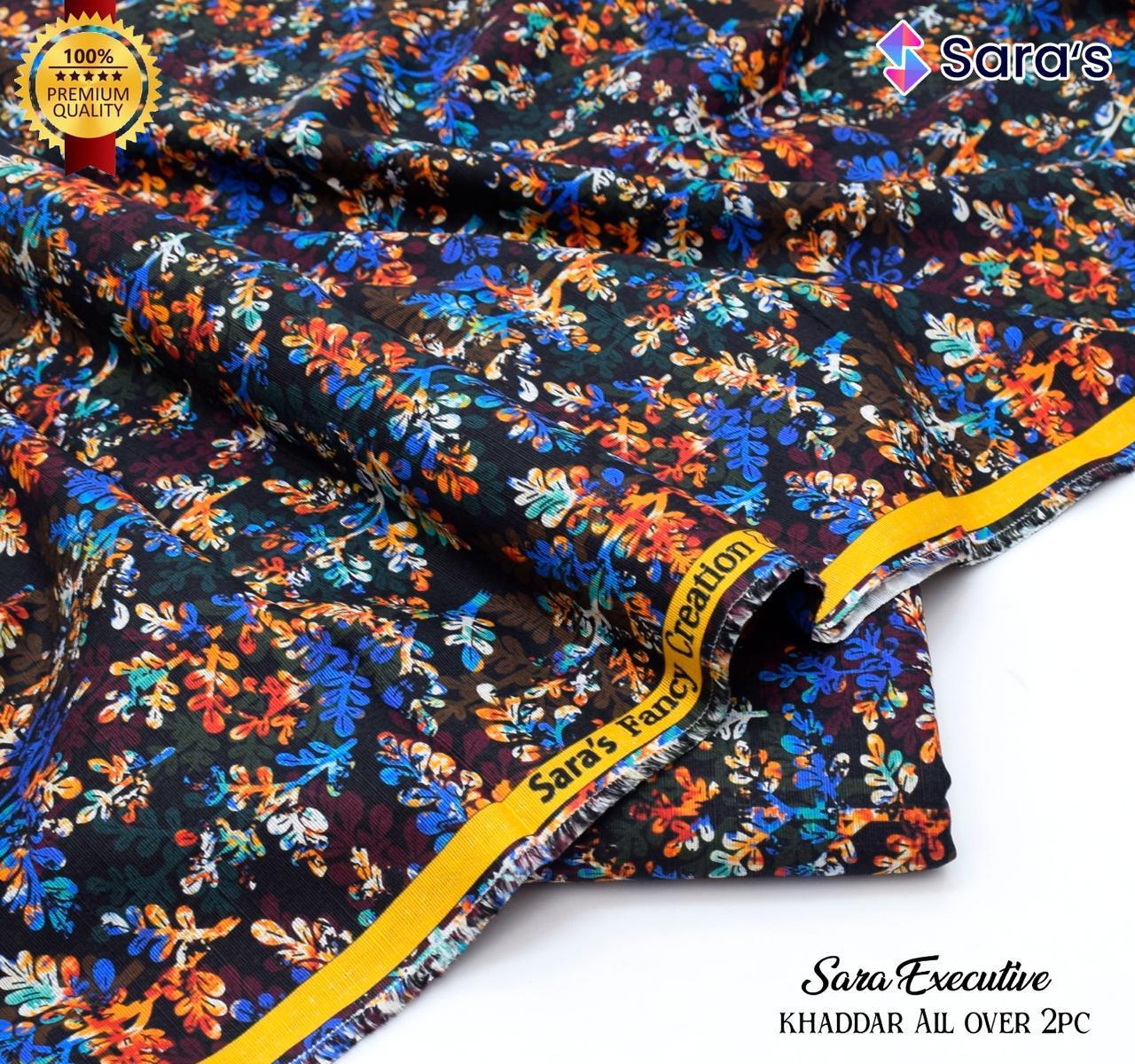 SARA's 💯 Original 2-Piece Khaddar| Digital Printed Shirt & Trouser SARA-WA0343