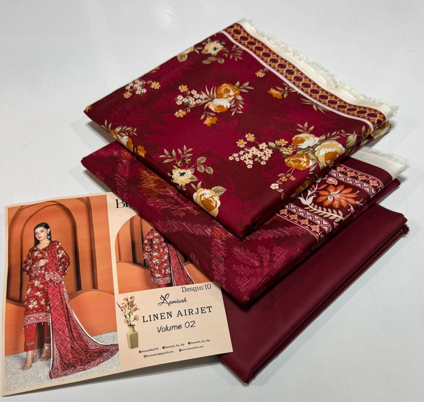 Bin Naeem 💯 Original 3-Piece Printed Linen Suit | Digital Printed Shirt, Dupatta & Trouser WA-0463