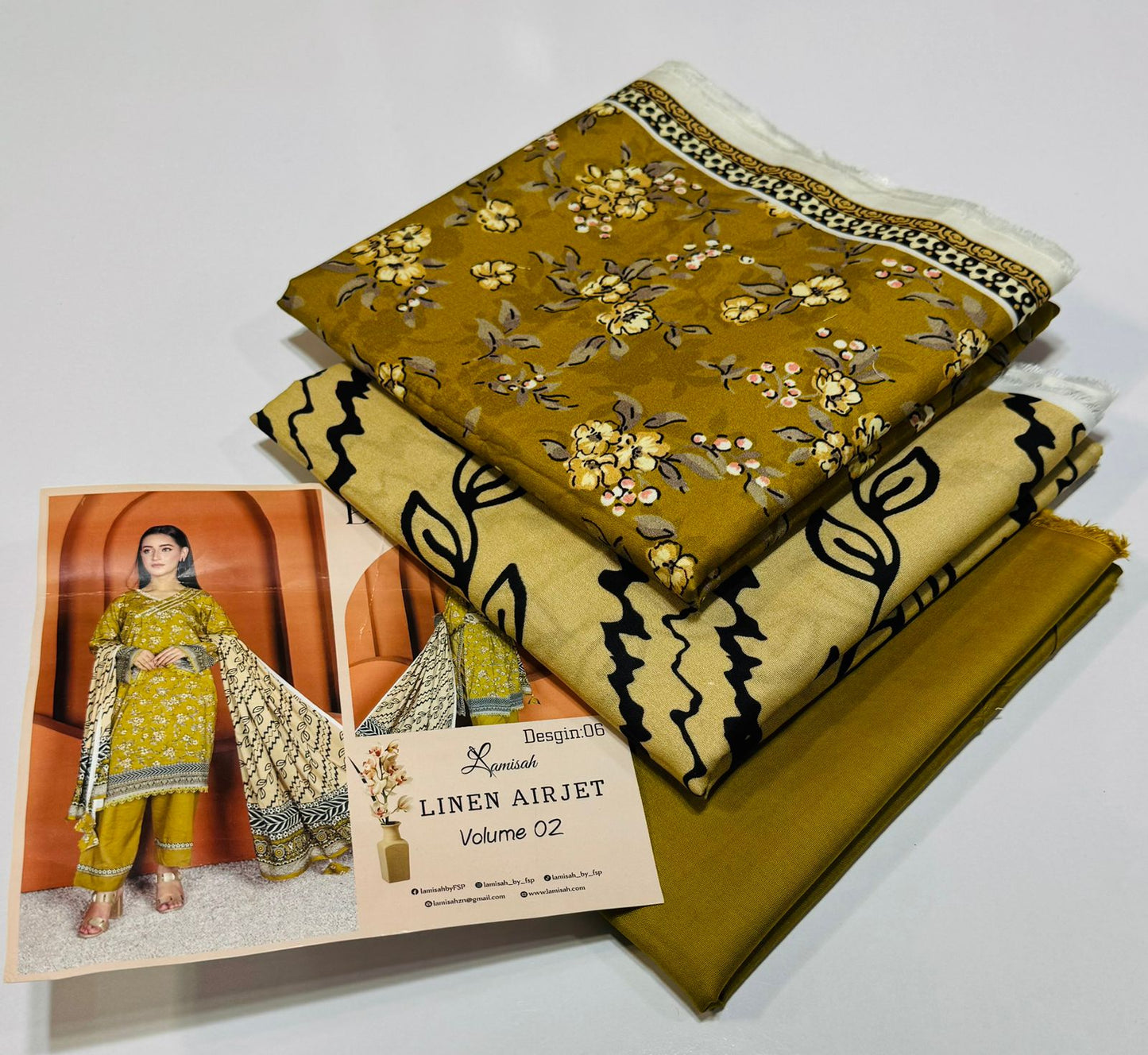 Bin Naeem 💯 Original 3-Piece Printed Linen Suit | Digital Printed Shirt, Dupatta & Trouser WA-0467