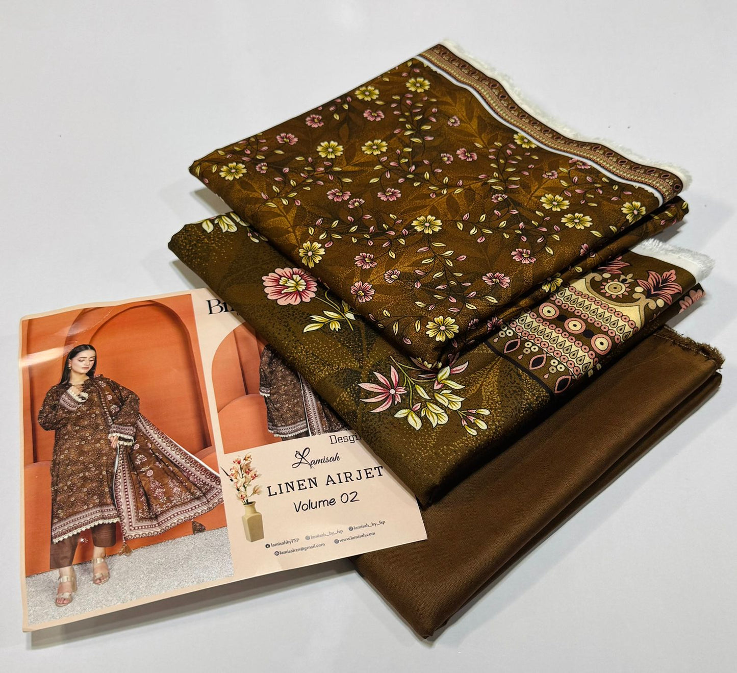 Bin Naeem 💯 Original 3-Piece Printed Linen Suit | Digital Printed Shirt, Dupatta & Trouser WA-0471