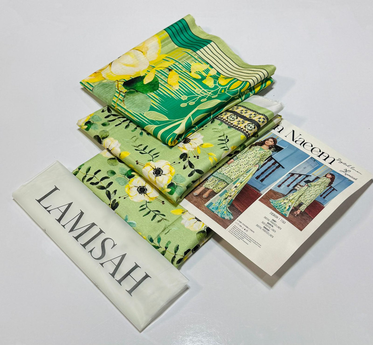 Bin Naeem 💯 Original 3-Piece Printed Linen Suit | Digital Printed Shirt, Dupatta & Trouser WA-0497