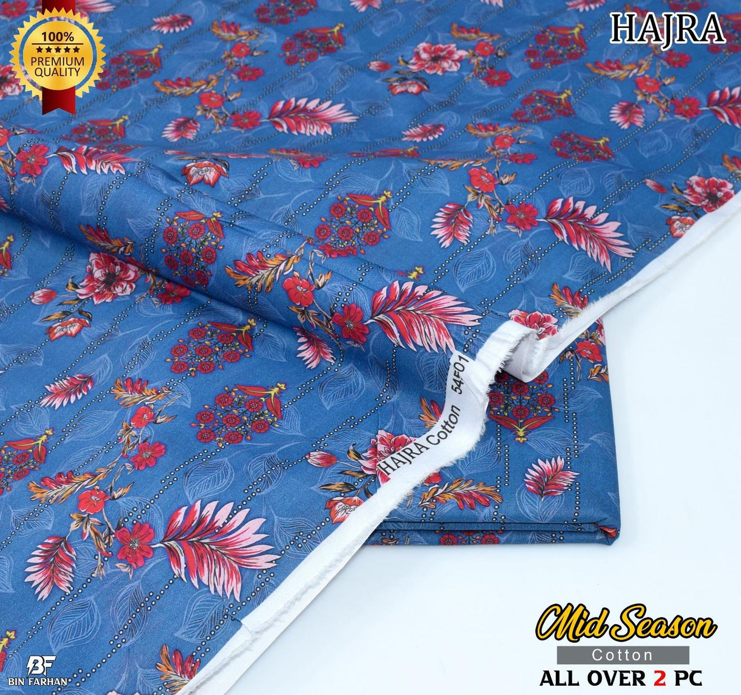 HAJRA 💯 Original 2-Piece Pure Cotton Suit | Digital Printed Shirt & Trouser 1008-WA0511