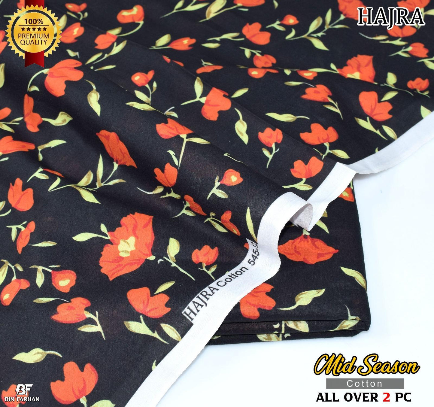 HAJRA 💯 Original 2-Piece Pure Cotton Suit | Digital Printed Shirt & Trouser 1008-WA0514