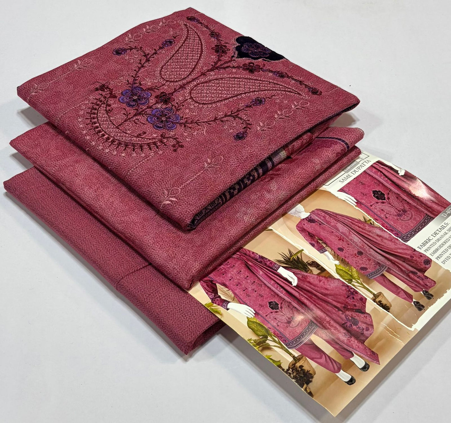 ELAAF 💯 Original 3-Piece Printed Dhanak Collection | Digital Embroidered Shirt, Printed Dupatta & Dyed Trouser | Winter Wear 2025