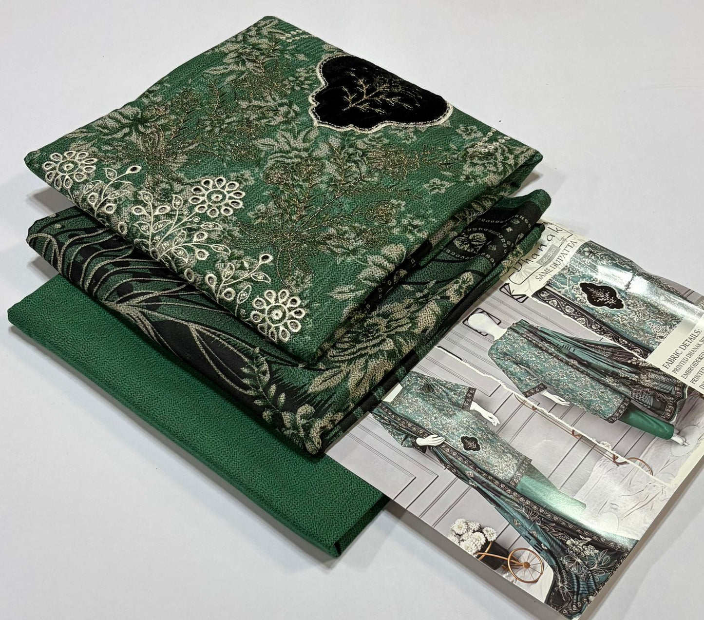 ELAAF 💯 Original 3-Piece Printed Dhanak Collection | Digital Embroidered Shirt, Printed Dupatta & Dyed Trouser | Winter Wear 2025