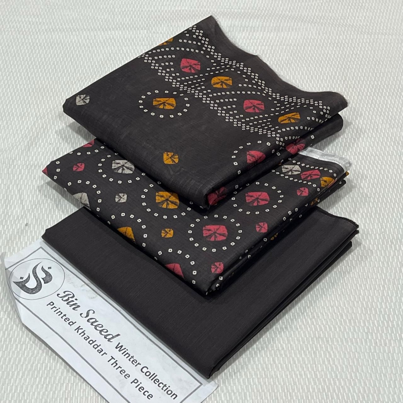 Bin Saeed 💯 Original 3pc Printed Khaddar Collection