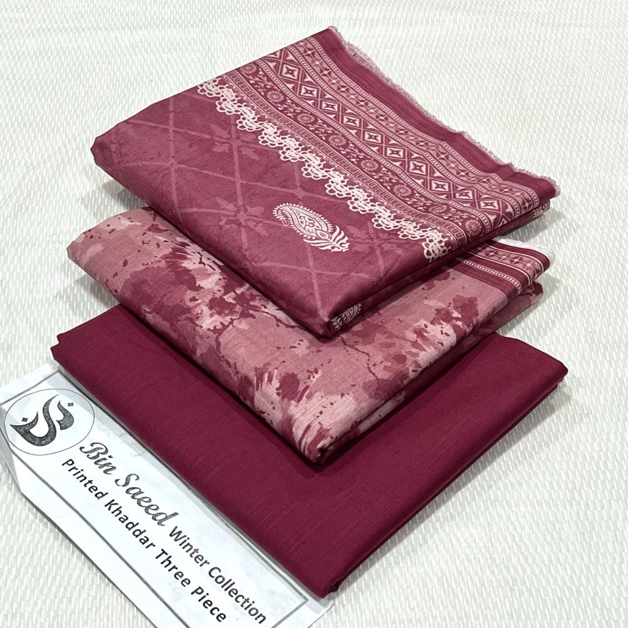 Bin Saeed 💯 Original 3pc Printed Khaddar Collection
