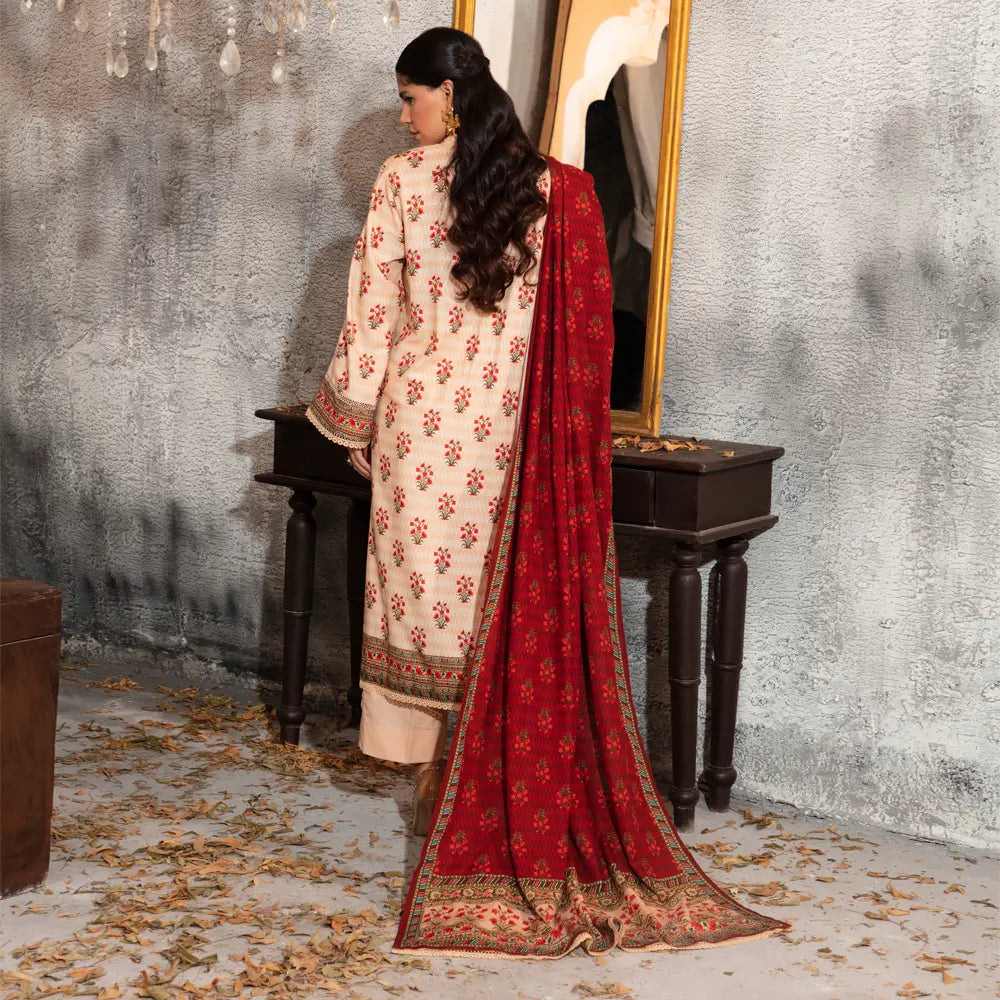 Regalia Original 3-Piece Printed Salina Slub Viscose Collection | Digital Printed Shirt, Dupatta & Dyed Trouser