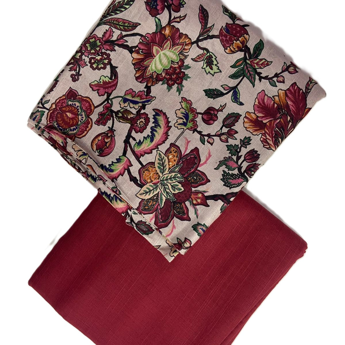 Delika's 💯 Original 2-Piece Khaddar| Digital Printed Shirt & Plain Trouser