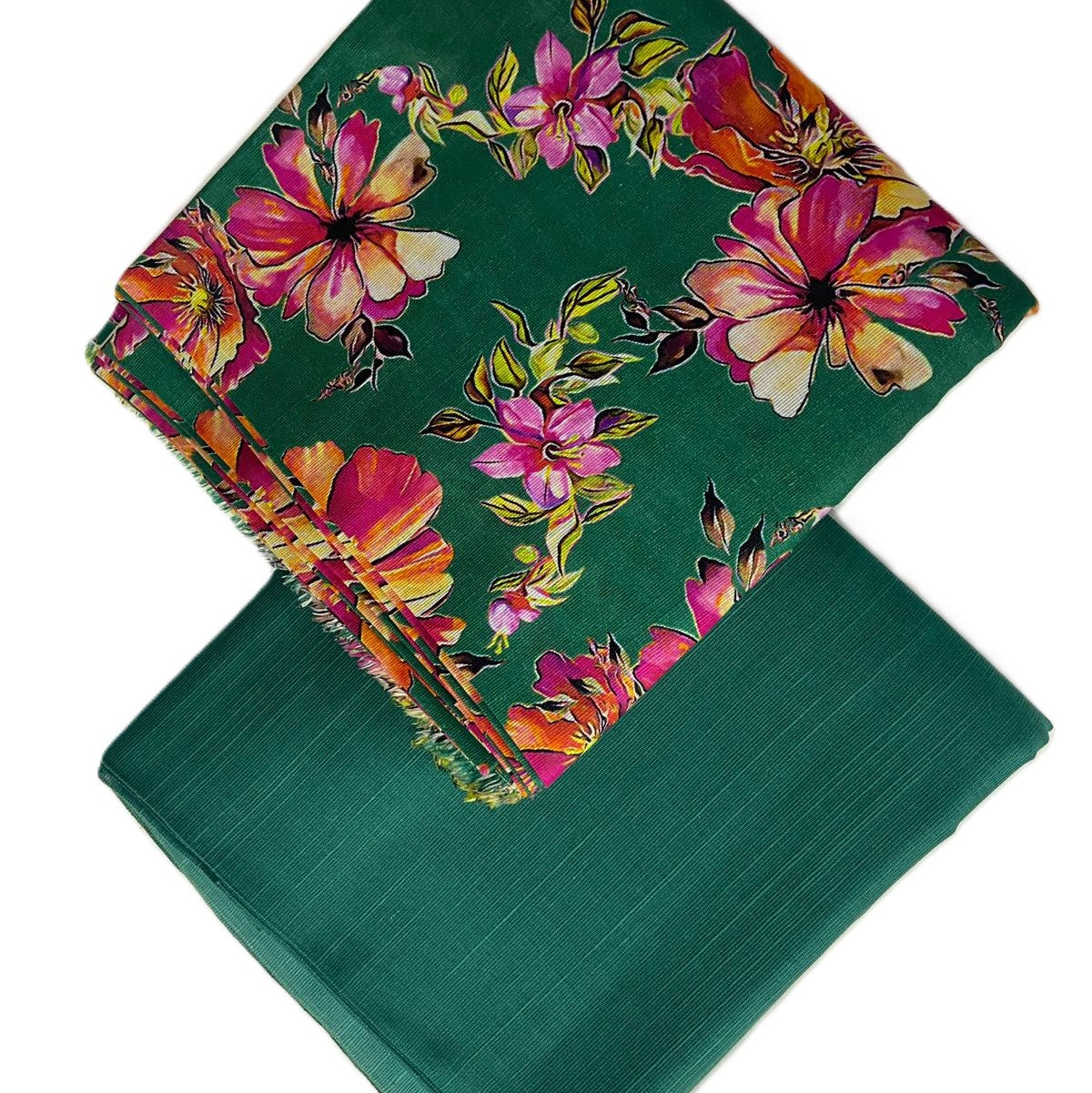 Delika's 💯 Original 2-Piece Khaddar| Digital Printed Shirt & Plain Trouser