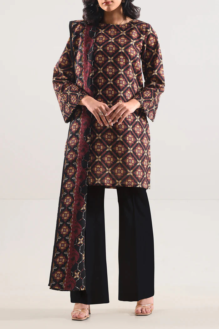 SAYA💯 Original Unstitched Printed Cotton Khaddar 3 Piece