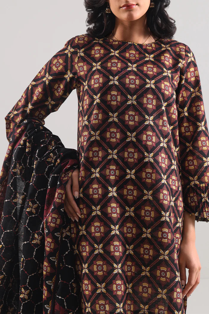 SAYA💯 Original Unstitched Printed Cotton Khaddar 3 Piece