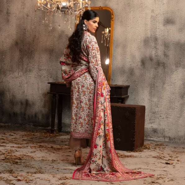 Regalia Original 3-Piece Printed Salina Slub Viscose Collection | Digital Printed Shirt, Dupatta & Dyed Trouser