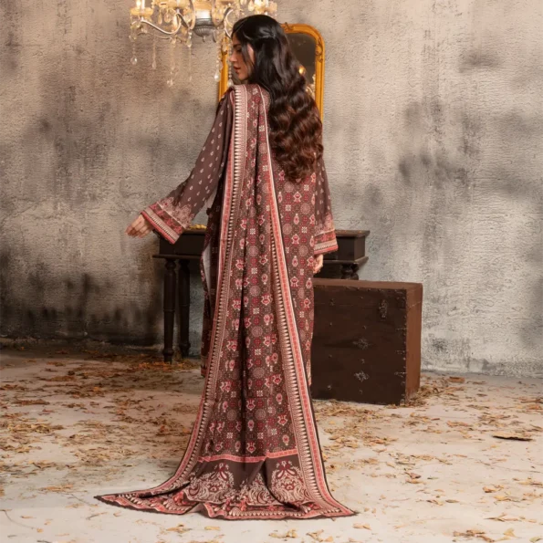 Regalia Original 3-Piece Printed Salina Slub Viscose Collection | Digital Printed Shirt, Dupatta & Dyed Trouser