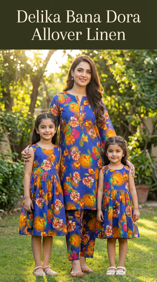 Delika 💯 Original All Over Digital Printed Lenin Bana Dora Collection