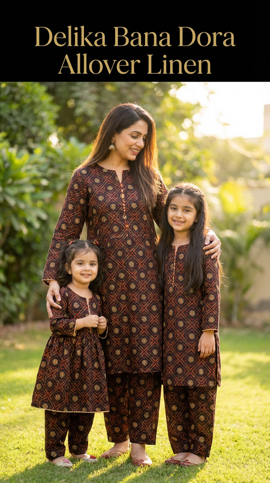 Delika 💯 Original All Over Digital Printed Lenin Bana Dora Collection