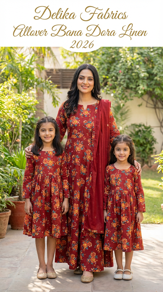 Delika 💯 Original All Over Digital Printed Lenin Bana Dora Collection