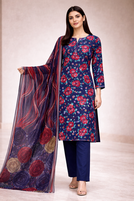 Al-karam 💯 Original 3 piece Bana Dora Printed Lawn Collection-08(Unstitched)