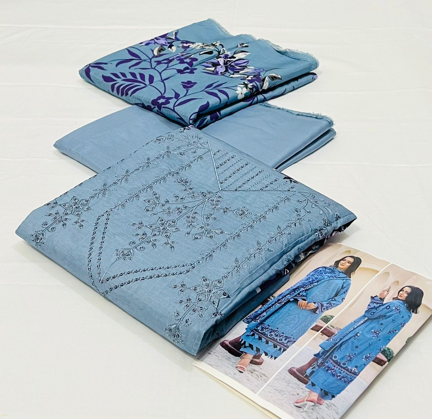 AZURA Original 3 Piece Embroidered Lenin Bana Dora Collection