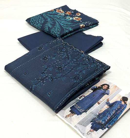 AZURA Original 3 Piece Embroidered Lenin Bana Dora Collection