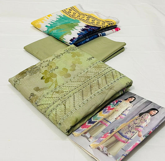 AZURA Original 3 Piece Embroidered Lenin Bana Dora Collection