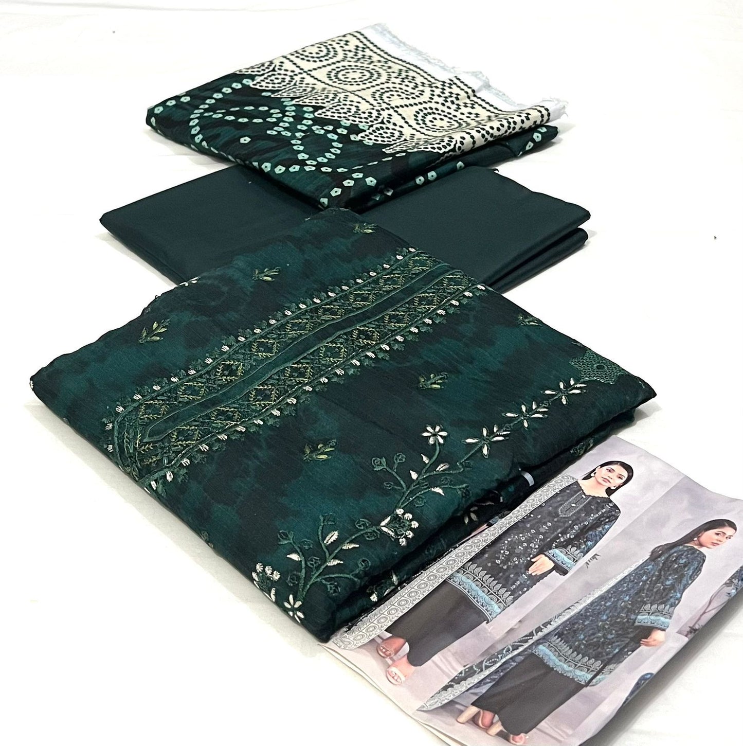 AZURA Original 3 Piece Embroidered Lenin Bana Dora Collection