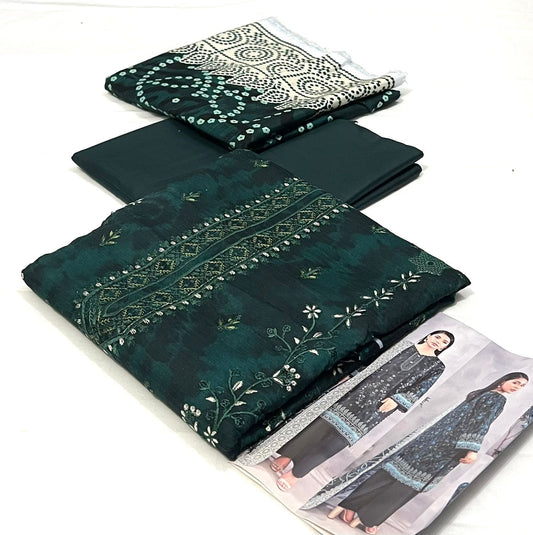 AZURA Original 3 Piece Embroidered Lenin Bana Dora Collection