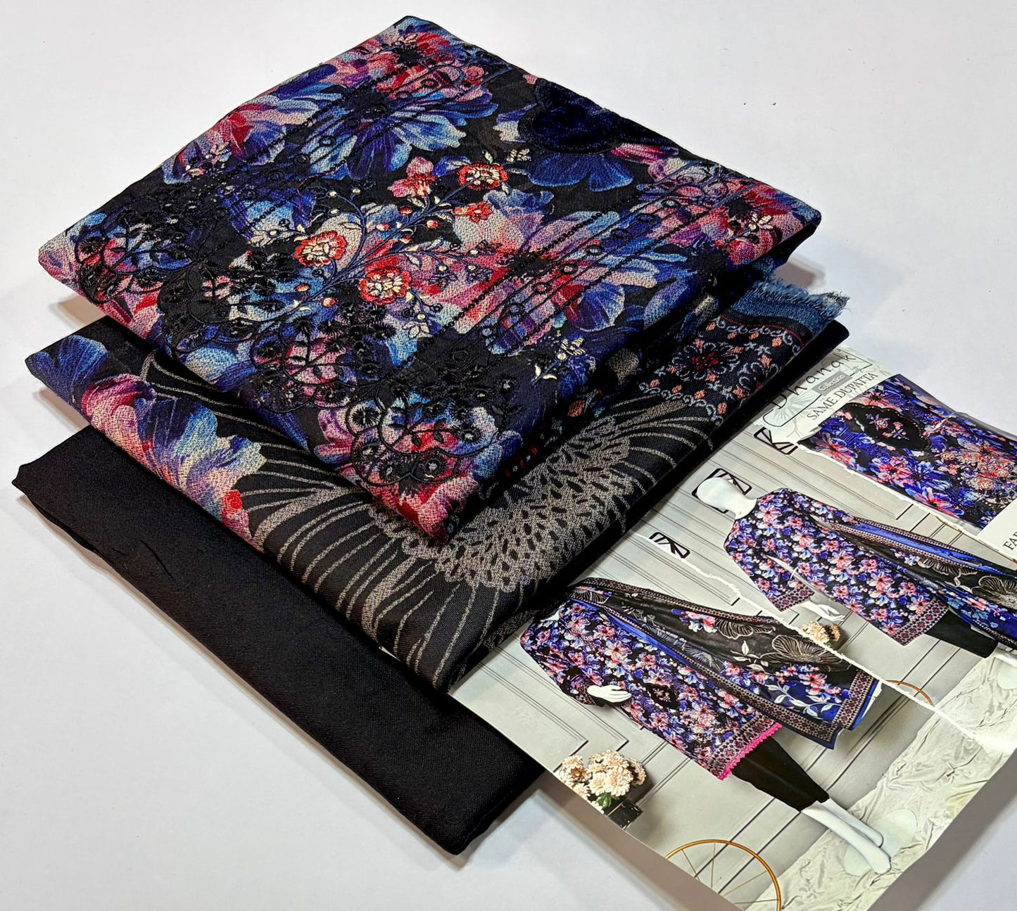 ELAAF 💯 Original 3-Piece Printed Dhanak Collection | Digital Embroidered Shirt, Printed Dupatta & Dyed Trouser | Winter Wear 2025