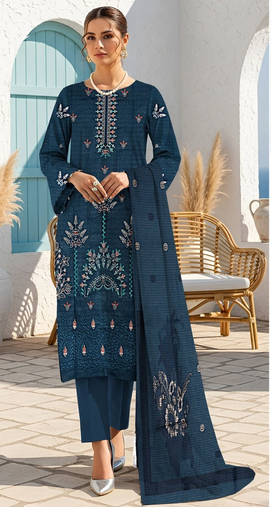 Delika Embroidered  3 PC AZ-1050-1