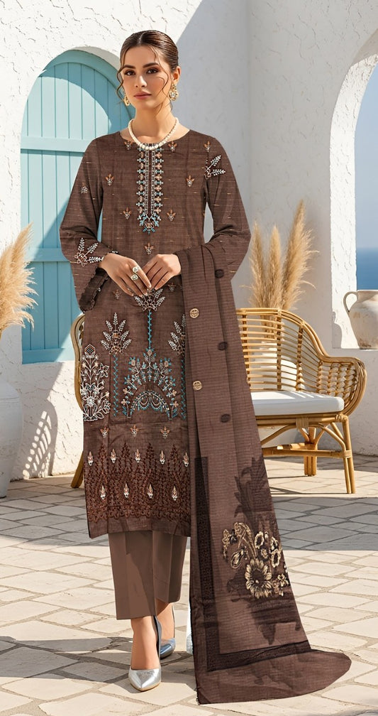 Delika Embroidered  3 PC AZ-1050-3