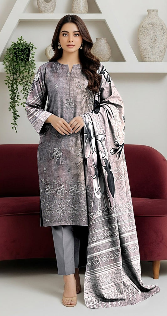 Delika Printed Embroidered  3 PC AZ-1053-04