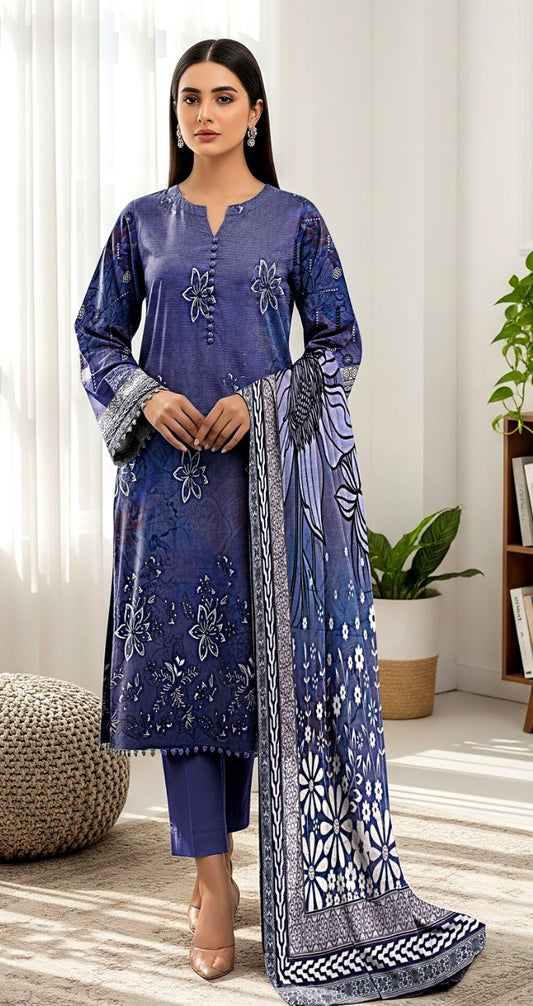 Delika Printed Embroidered  3 PC AZ-1053-06