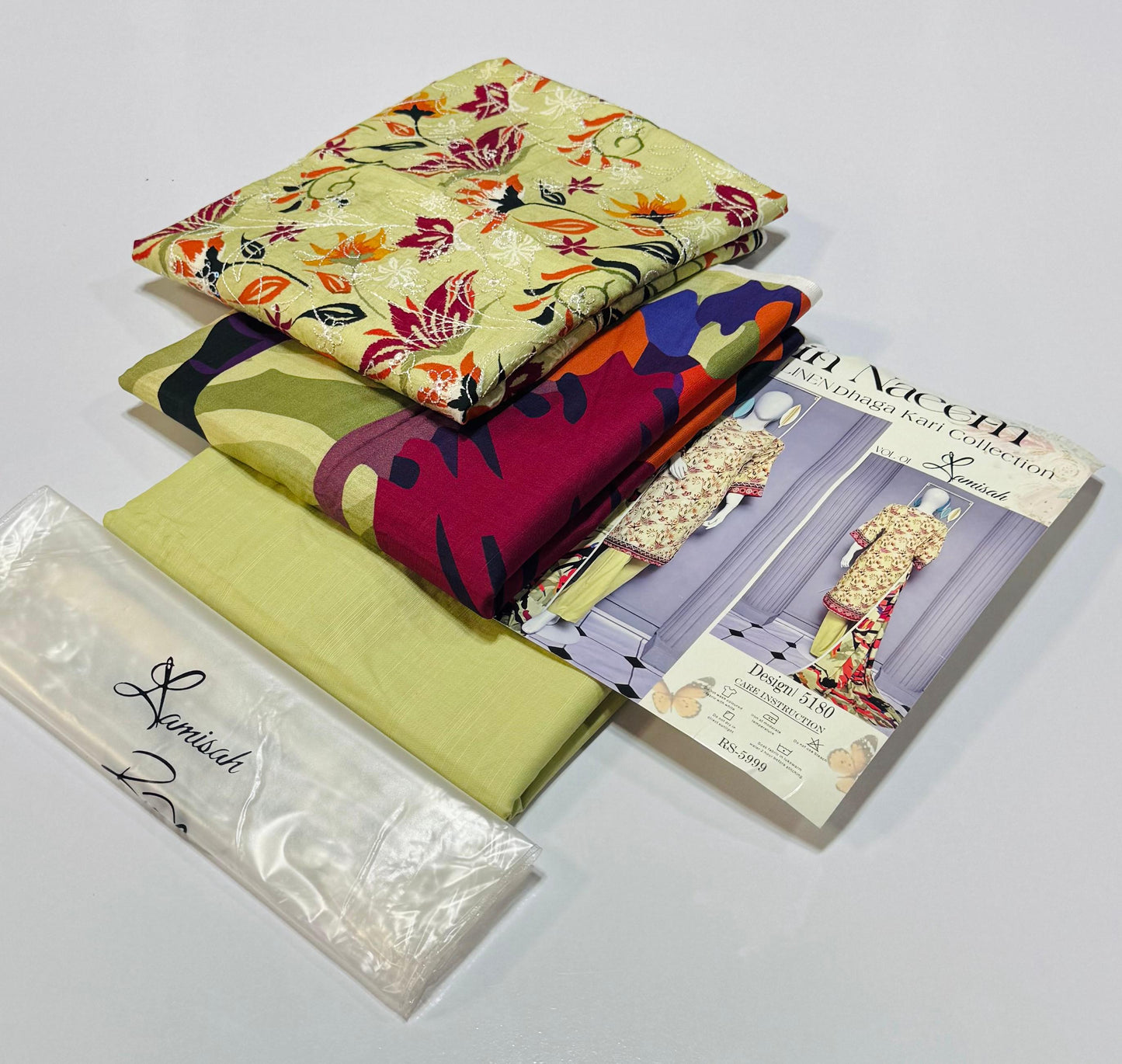 3 pc Embroidered Lenin doriya winter Collection - WA0013