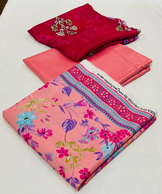 3 pc Printed Viscose Doriya Winter Collection - WA005