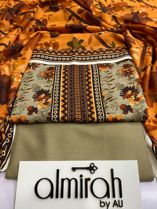ALMIRAH💯 Original 3pc Printed KARANDI Collection 1007-WA0010