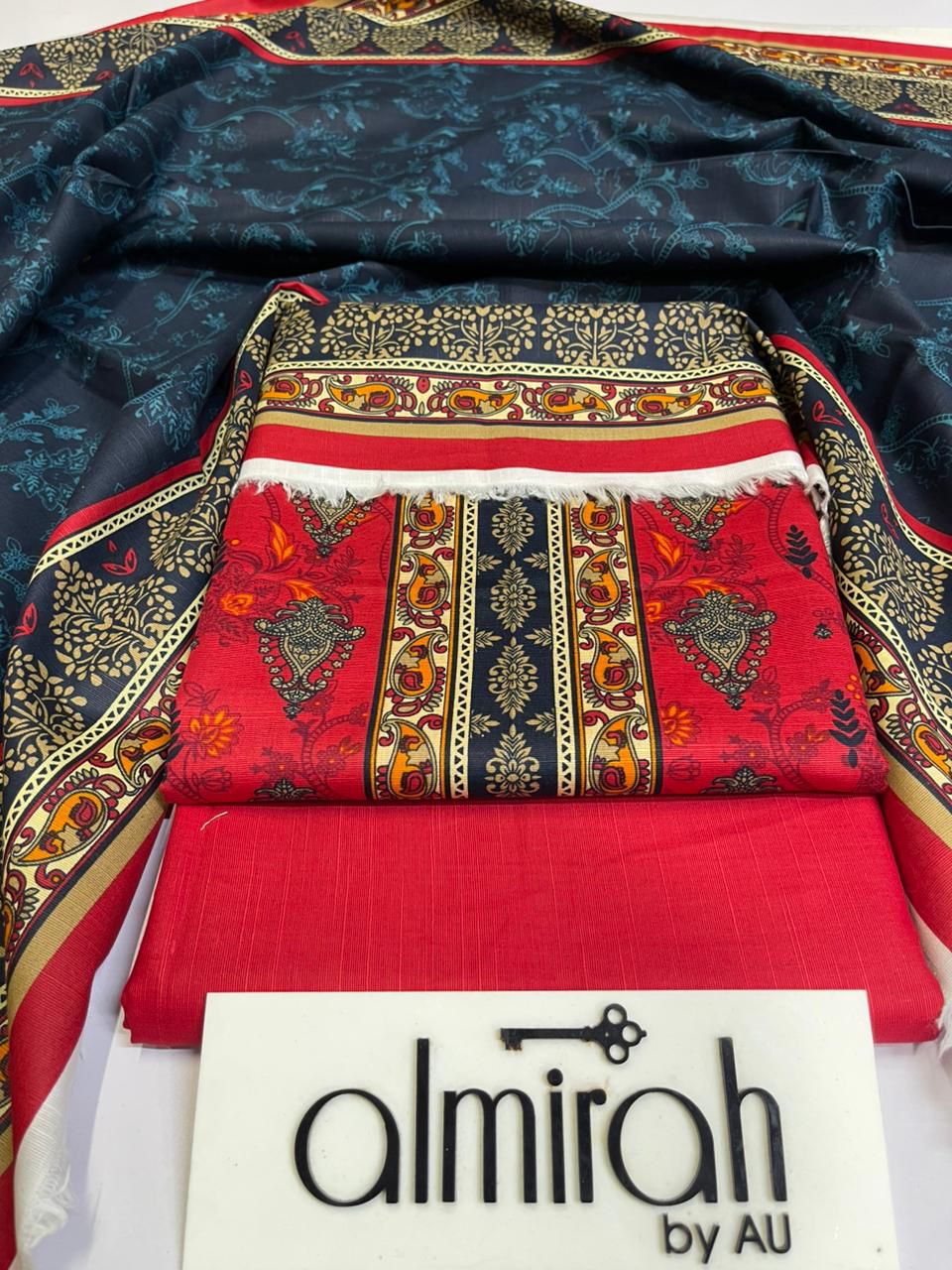 Almirah 💯 Original 3pc Printed Khaddar Collection 1008-WA0037