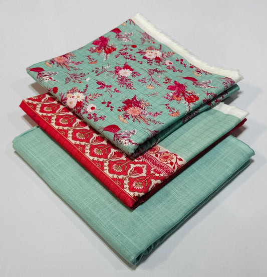 Almirah 💯 Original 3pc Printed Khaddar Collection 1008-WA0050