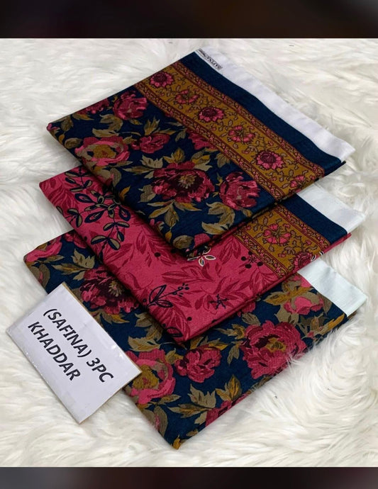 Almirah 💯 Original 3pc Printed Khaddar Collection 1008-WA0051