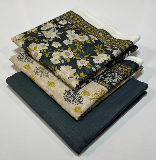 Almirah 💯 Original 3pc Printed Khaddar Collection 1008-WA0053