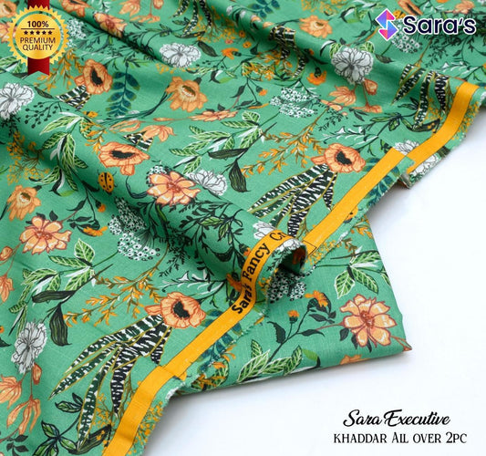 SARA's 💯 Original 2-Piece Khaddar| Digital Printed Shirt & Trouser SARA-WA0304