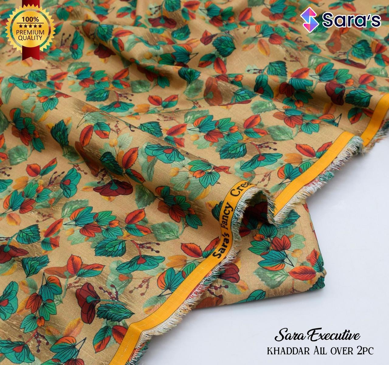 SARA's 💯 Original 2-Piece Khaddar| Digital Printed Shirt & Trouser SARA-WA0305