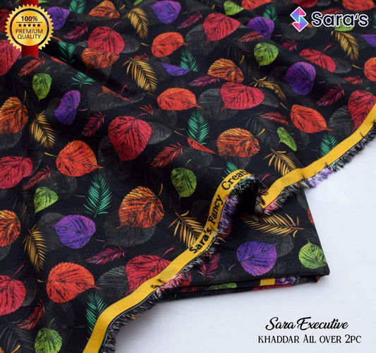 SARA's 💯 Original 2-Piece Khaddar| Digital Printed Shirt & Trouser SARA-WA0307