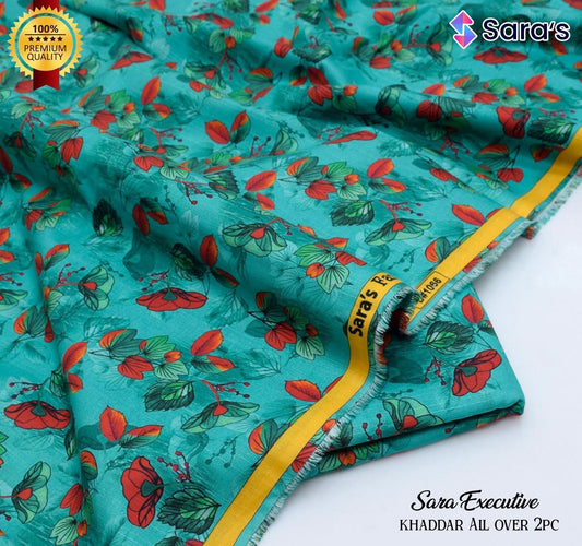 SARA's 💯 Original 2-Piece Khaddar| Digital Printed Shirt & Trouser SARA-WA0309