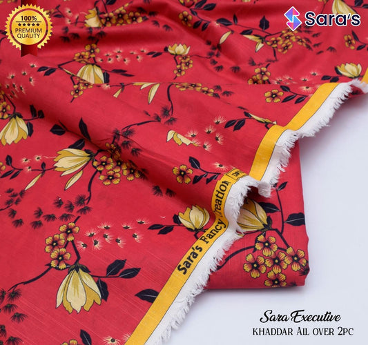 SARA's 💯 Original 2-Piece Khaddar| Digital Printed Shirt & Trouser SARA-WA0312