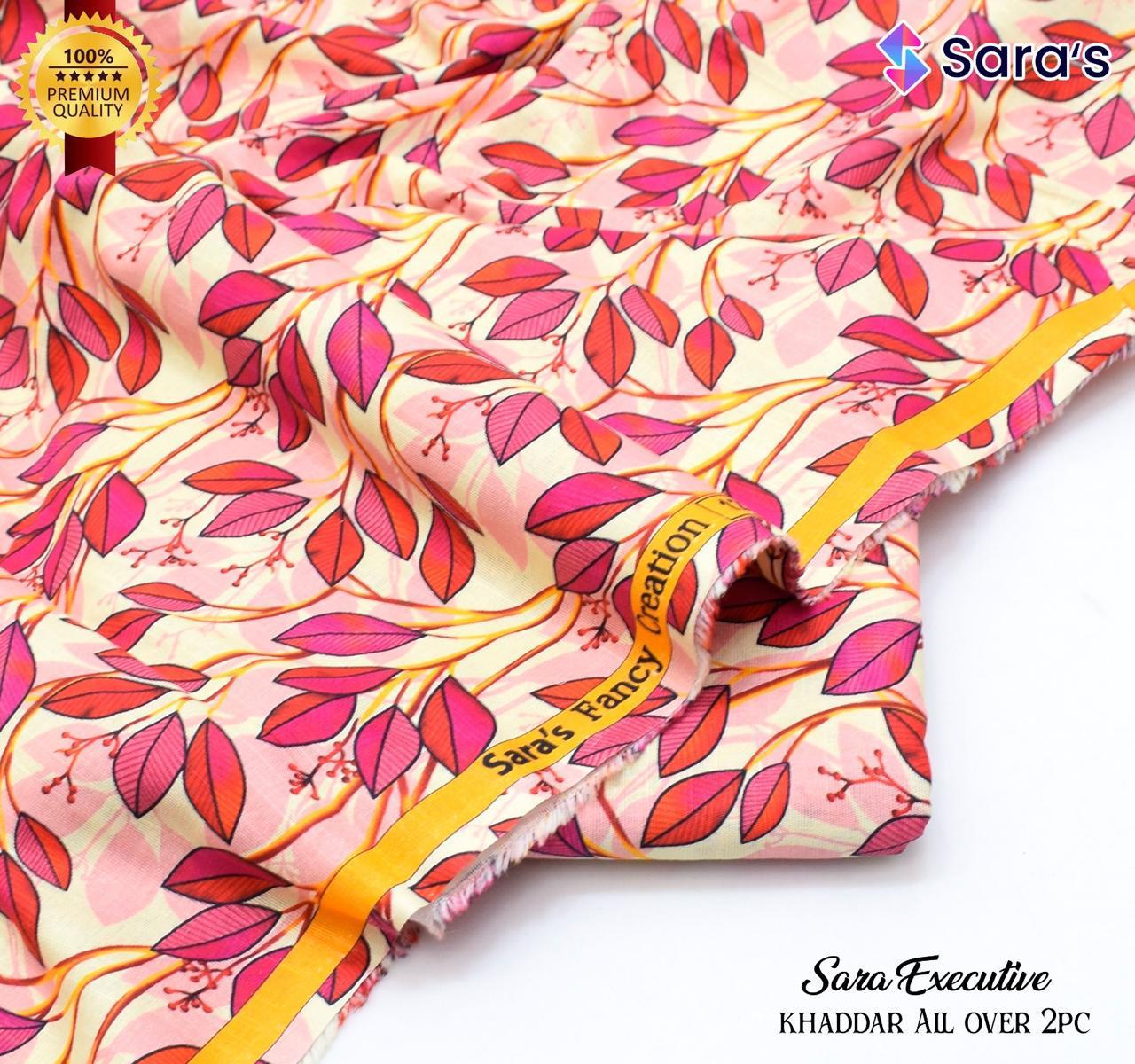 SARA's 💯 Original 2-Piece Khaddar| Digital Printed Shirt & Trouser SARA-WA0331